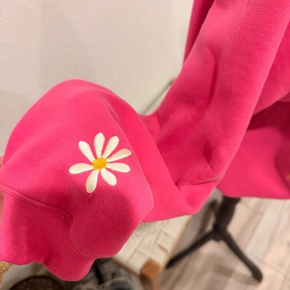 Dandy Worldwide "Physical Touch" Oversized Lux Hoodie in Hot Pink - Picture 4 of 10